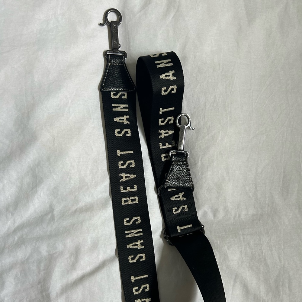 sans beast barricade bag strap. noir & gunmetal - Picture 3 of 4